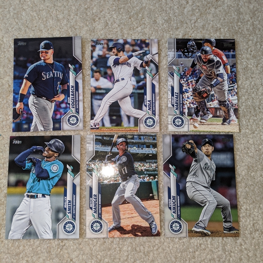 2020 Topps Seattle Mariners 6 cards.